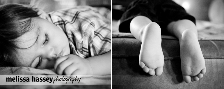 sleeping child and feet