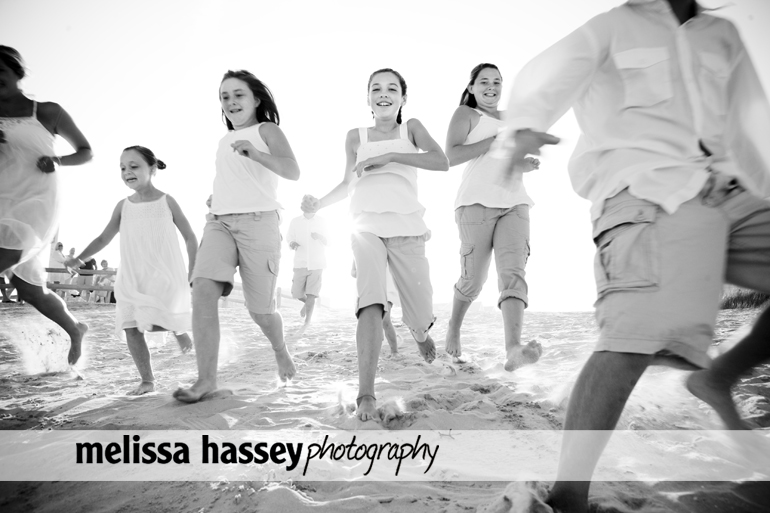 kids running on beach
