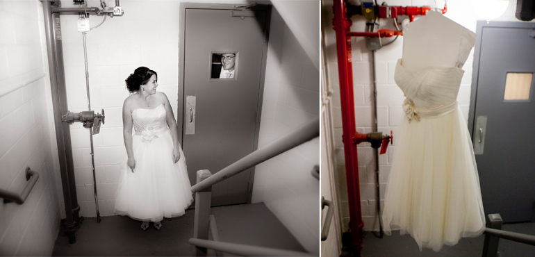 05 wedding dress in stairway