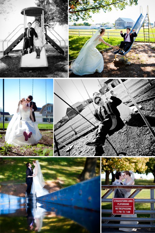 03 wedding couple in playground