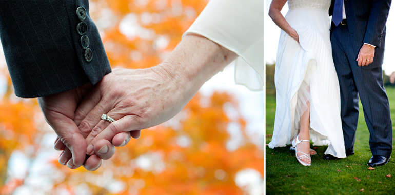 bride legs and hands