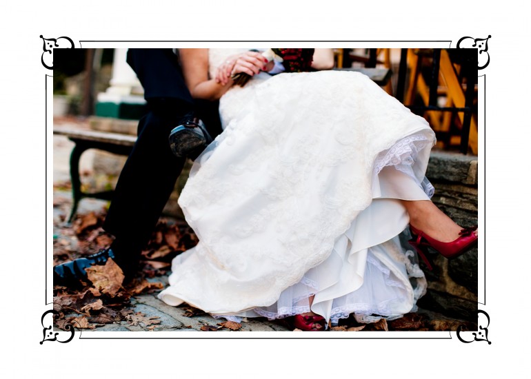 red wedding shoes